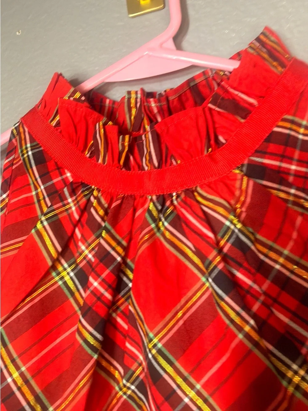J. Crew Red Plaid Halter Top
